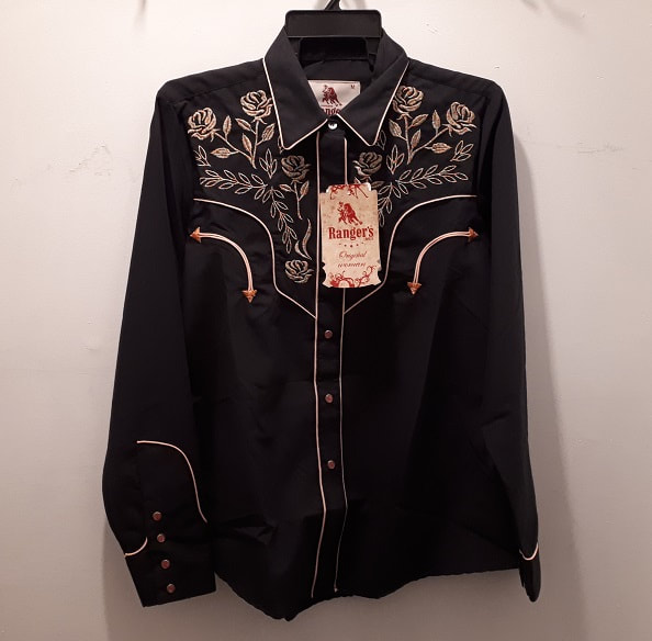 Ranger's Embroidered LS Western Shirt - Flower Design (L,3XL)