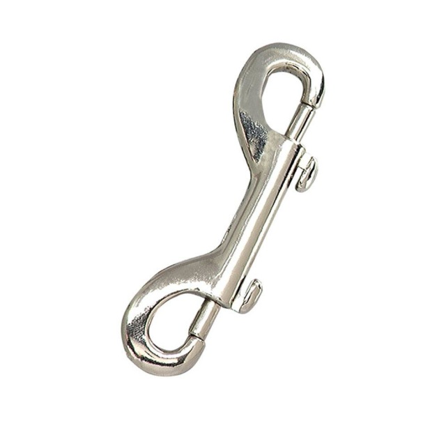 602592223302 C-Y-08 4" Horse Tack Hardware Nickel Plated Die Cast Double End Snap Hook 8 Pcs