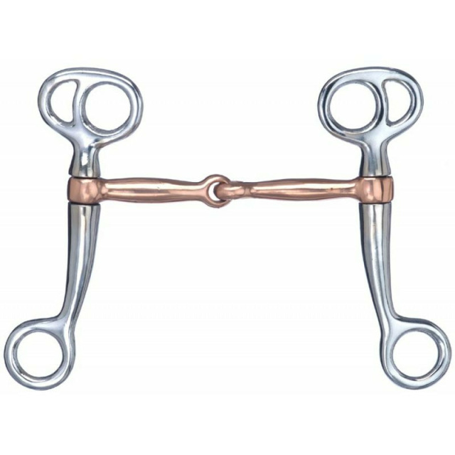 HEEPDD Snaffle Western Stainless Steel Black Snaffle Bit Training Stiff-Bit Copper Wire Wrapped Mouth 
