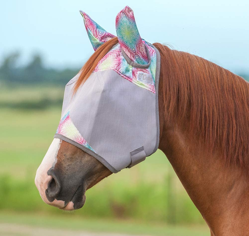 Cashel Patterned Crusader Fly Mask With Ears - Assorted Colours